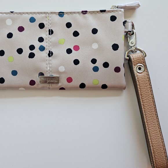 NWOT Thirty One Handbags Jewell Polka Dot Clutch Bag, Wristlet - NWT - Picture 5 of 5